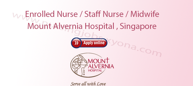 Enrolled Nurse / Staff Nurse / Midwife In Mount Alvernia Hospital , Singapore